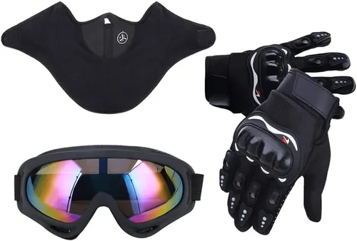 Miniatura 7 de OUMURS Casco de motocross para adultos con gafas, guantes y máscara, casco de motocross ATV unisex para adultos, hombres y mujeres, visera solar