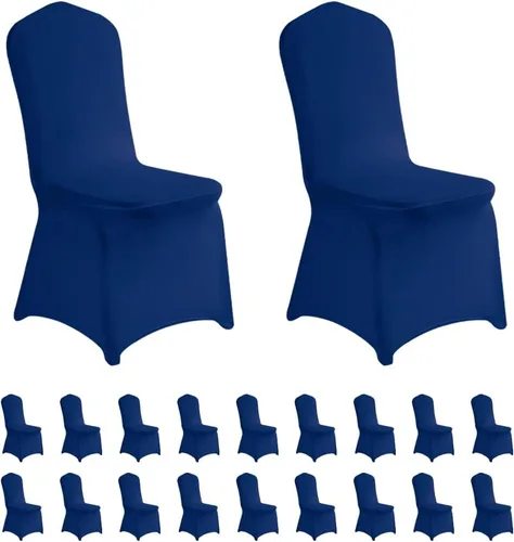Miniatura 44 de LZY 6 piezas Fundas de Silla de Spandex Elásticas Fundas Deslizables para Fiestas de Boda, Fundas de Decoración de Sillas de Comedor y Banquete Negro