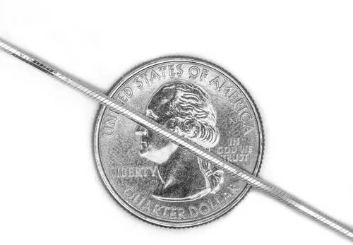 Miniatura 2 de Cadena italiana estilo serpiente de 8 caras para mujer, de plata esterlina 925 de 1 o 1.6 mm con cierre de mosquetón