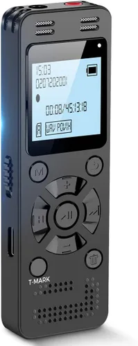 EVIDA - Grabadora de voz digital de 32 GB para conferencias y reuniones - Dispositivo de grabación activado por voz de 2324 horas, grabadora de