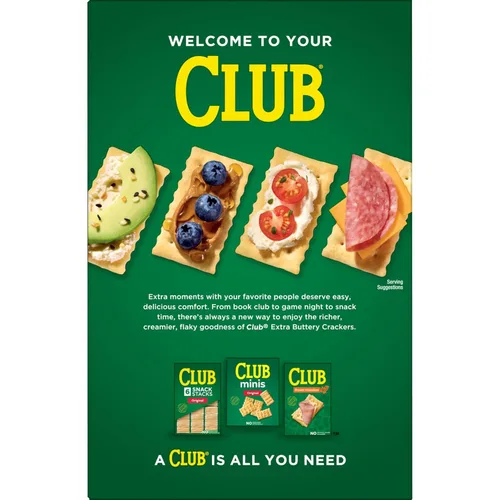 Miniatura 12 de Club Crackers, Bocadillos para el almuerzo, galletas saladas, extra mantecoso, caja de 13.7 onzas (1 caja)