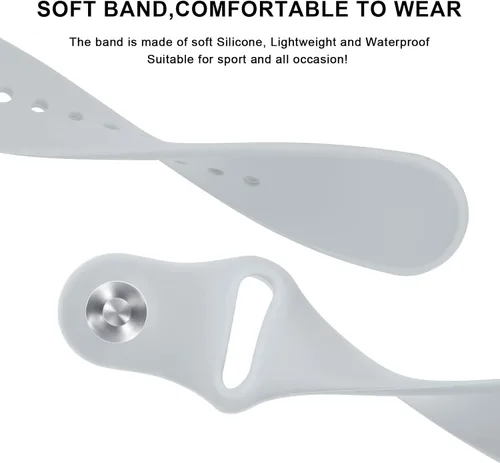 Miniatura 3 de Bandas de silicona para Amazfit Bip 3 Pro/Bip U Pro/GTR de 1.654 in, 0.787 in, paquete de 3 pulseras de repuesto suaves de liberación rápida