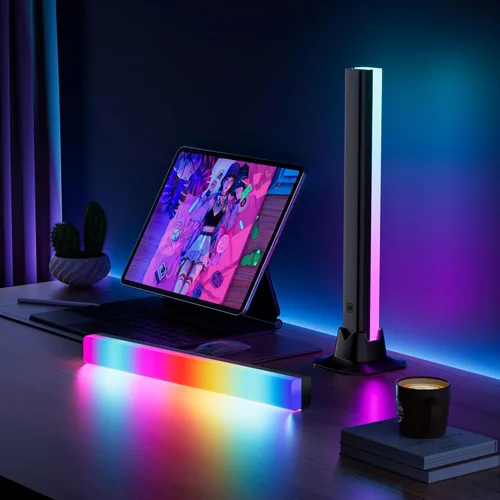Miniatura 2 de MIHEAL Lámpara LED RGB con barra de luz, kit de inicio de torre de iluminación inteligente con control remoto para PC, TV, sala de juegos y carcasa