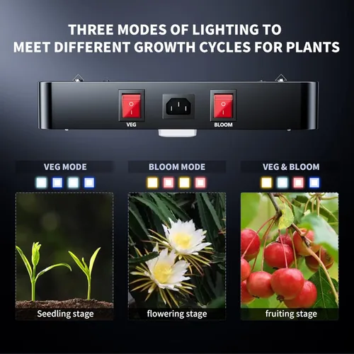 Miniatura 3 de BESTVA - Luz Led de 2000 W con diodos de alto rendimiento y de espectro completo para cultivar plantas en floración y cultivo hidropónico