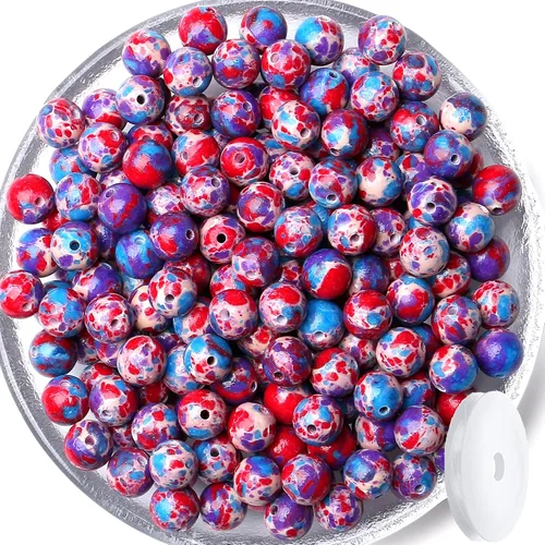 Miniatura 8 de QINJIEJIE 105 piezas de cuentas de piedra de 7 chakras de 8 mm, cuentas naturales redondas sueltas de gemas para pulseras, cuentas de cristal