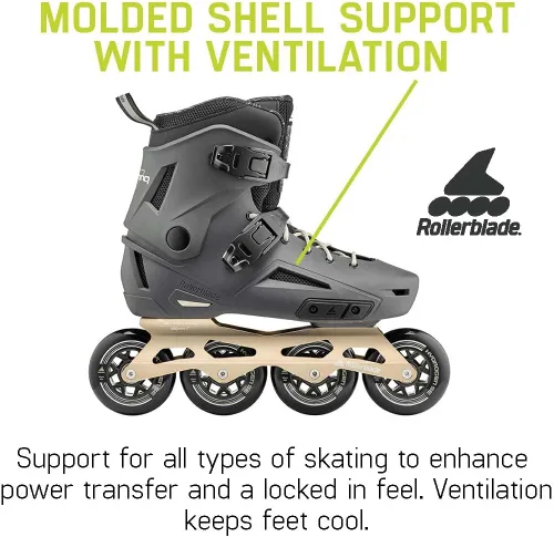 Miniatura 5 de Rollerblade Lightning 90 Patines de Ruedas Urbanos para Hombre, Antracita y Taupe