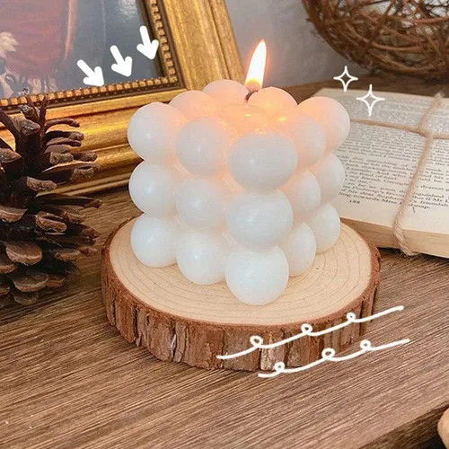 Miniatura 11 de Molde de vela 3D hecho a mano para aromaterapia, cera de soja, molde de silicona, molde de velas de yeso, resina epoxi UV, moldes de jabón
