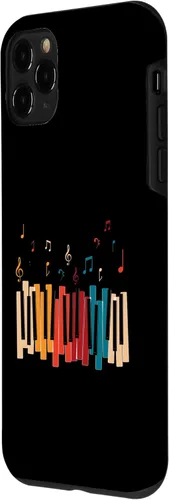 Miniatura 2 de iPhone 11 Pro Notas de Música Teclado Colorido Piano Case