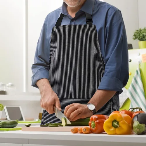 Miniatura 6 de NLUS Paquete de 2 delantales de cocina de cocina, delantal de chef ajustable suave con 2 bolsillos para hombres y mujeres