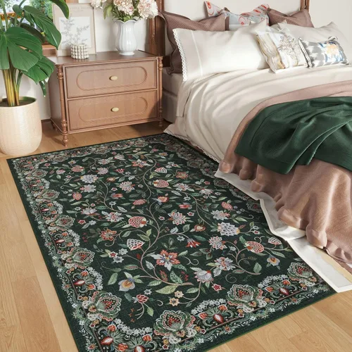 Miniatura 57 de Rugcomf Alfombra de pasillo de 2 x 6 pies, lavable, bohemio, suave, antideslizante, no desprende pelusa, lana sintética, estilo vintage para cocina