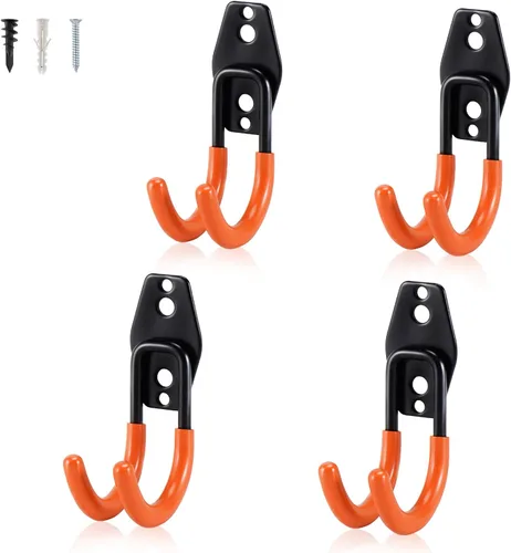 AOBEN Ganchos de garaje resistentes, ganchos de almacenamiento de acero para garaje, perchas para herramientas y montaje de pared combinable para