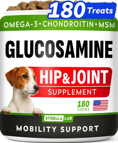 Miniatura 9 de STRELLALAB Glucosamina líquida para perros con colágeno (16 oz) – Suplemento totalmente natural para cadera y articulaciones, glucosamina