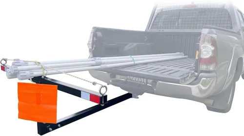 Miniatura 5 de MaxxHaul 70231 Extensor de caja de camioneta para montaje de enganche, para escaleras, estantes, canoas, kayaks, tubos largos y madera, negro, 37 x
