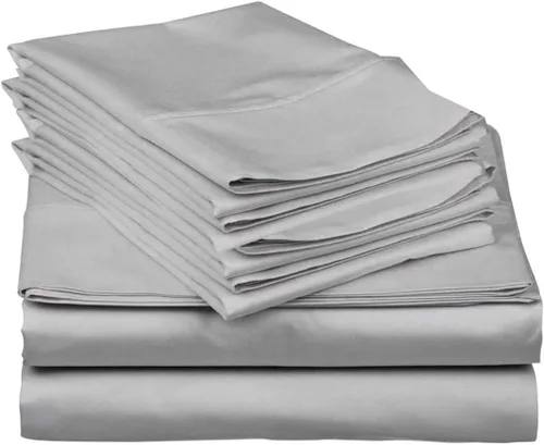 Miniatura 10 de Mattress-Homes Juego de sábanas tamaño Queen de 6 piezas, colección Hotel Luxury, 100% algodón egipcio, sábana bajera ajustable de 18 pulgadas