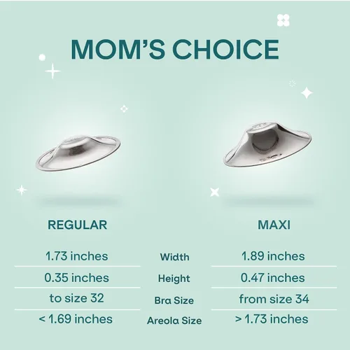 Miniatura 4 de Koala Babycare The Original - Tazas de lactancia 100% plateadas, protectores de pezones para lactancia, productos esenciales para lactancia materna
