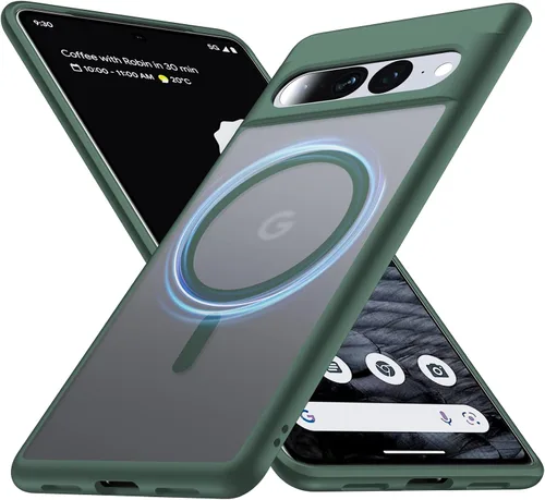 Miniatura 9 de para Google Pixel 7 Pro Funda con MagSafe [Patas ajustables] [Carga mientras está de pie] [Protección militar a prueba de golpes] Funda de silicona