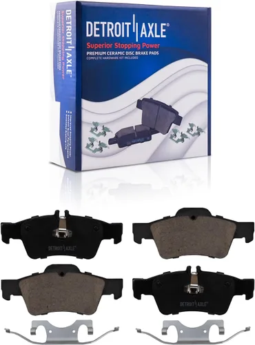Detroit Axle - Pastillas de freno traseras para Mercedes-Benz CL500 CL600 CLS550 E320 E350 E500 E550 S400 S430 SL500, reemplazo de pastillas de