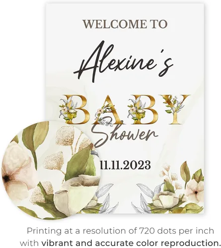 Miniatura 3 de Letrero de bienvenida personalizado de 18 x 24 pulgadas, revelación de género para niño o niña, decoraciones de ducha, letrero personalizado