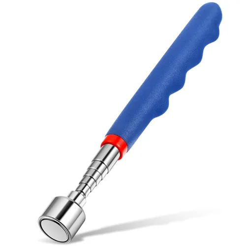 Herramienta de recogida magnética telescópica de 20 libras, herramienta de extensión magnética telescópica de 30 pulgadas para hombres, adecuada Azul