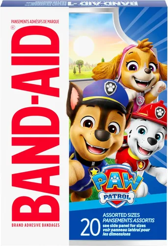 Miniatura 9 de Vendajes adhesivos estériles de la marca Band-Aid envueltos individualmente para niños con personajes de Nickelodeon Paw Patrol, primeros auxilios