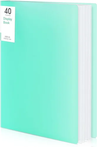 Miniatura 12 de Organizador de carpeta portafolio de 60 bolsillos Phyxin, protectores de hojas para carpeta de 8.5" x 11", carpeta de plástico que muestra 120 Blanco