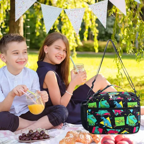 Miniatura 7 de RLGPBON Lonchera para Niños, Lonchera con Aislamiento Térmico para Niños y Niñas, Bonita Bolsa de Almuerzo y Lonchera Reutilizable para Niños