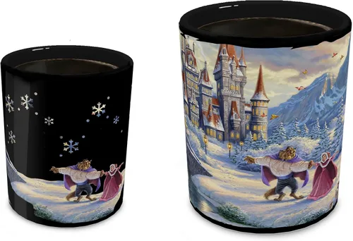 Miniatura 5 de Morphing tazas Thomas Kinkade Disney Bella y la Bestia Pintura Heat Reveal Taza de café – 11 Oz de cerámica