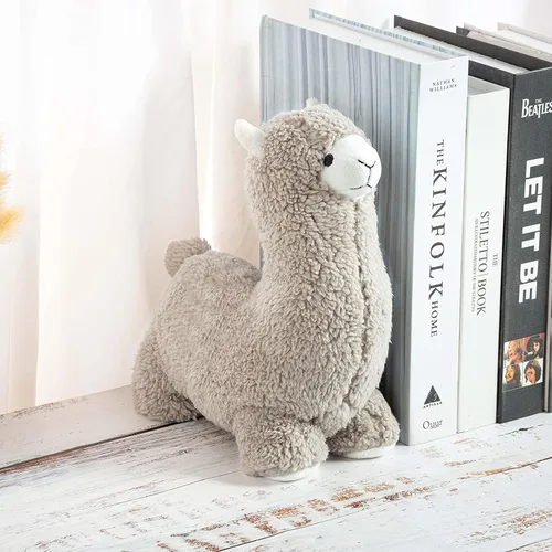 Miniatura 9 de Marwood Lindo tope de puerta decorativo para el hogar y la oficina, tope de puerta interior con peso de alpaca de tela de animal de peluche Gorra