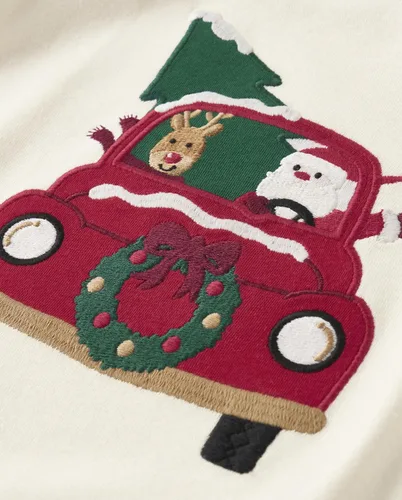 Miniatura 2 de Gymboree Conjunto de pijama unisex de algodón de Navidad de 2 piezas, niño grande, niño pequeño, gimnasio para bebé