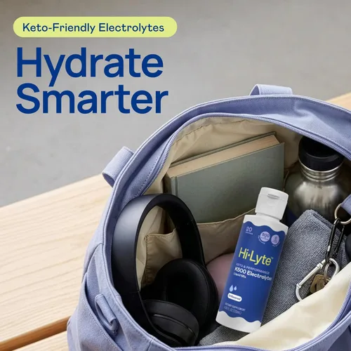 Miniatura 5 de Hi-Lyte K500 Keto - Gotas líquidas de electrolitos sin sabor, 20 porciones