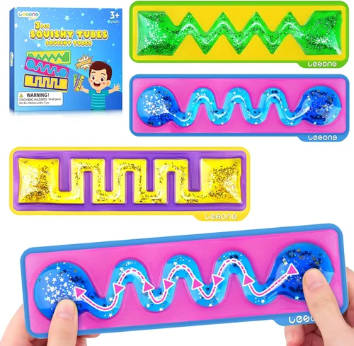 Juguetes blanditos Sensoriales Juguetes Fidget para Niños: Juguetes Sensoriales para Autismo TDAH - Juguetes Sensoriales Relajantes Llenos de Goma