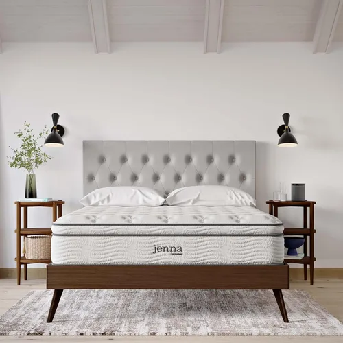 Miniatura 16 de Modway Jenna - Colchón King de muelles interiores (8 pulgadas), Espuma, Blanco
