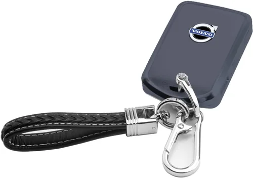 Miniatura 13 de Funda de llavero de aleación de metal, compatible con Volvo 4 botones C30 S60 S80 S90 XC40 XC60 XC70 XC90 V90 llavero, funda de TPU azul, Goma
