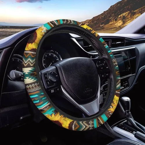 Miniatura 17 de Funda de volante de 15 pulgadas, naranja, para automóvil - Fundas de volante de auto de Batimóvil, accesorios de Halloween, de neopreno, Murciélago