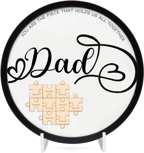 Miniatura 13 de Letrero personalizado con nombre de la familia, adornos de madera para la familia, placa de rompecabezas con nombre personalizado, decoración