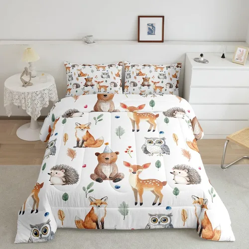 Miniatura 21 de Feelyou Juego de edredón de panda de dibujos animados para niños, edredón de animales lindos para niños y niñas, juego de ropa de cama kawaii panda