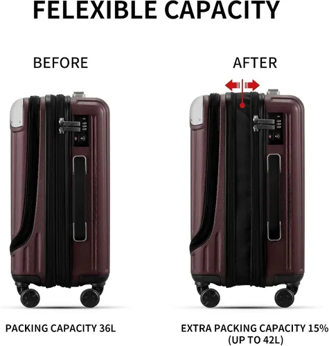 Miniatura 4 de LEVEL8 Grace Luggage Rojo - Casual y de negocios
