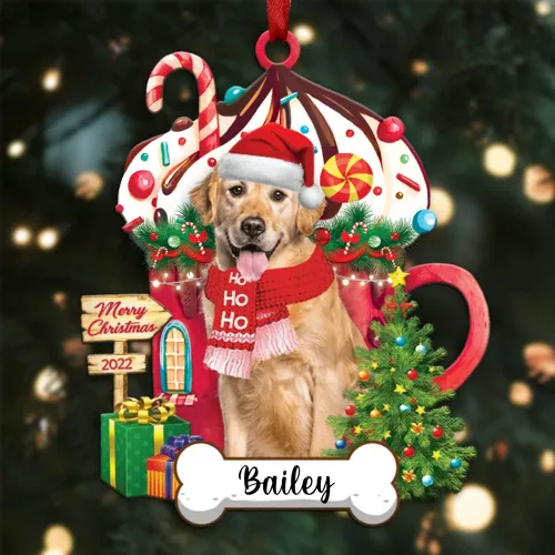 Miniatura 23 de Amantes de los perros de Navidad – Navidad de perros disponibles para muchos perros Shi Tzu – Adorno con forma personalizada, adorno de Navidad