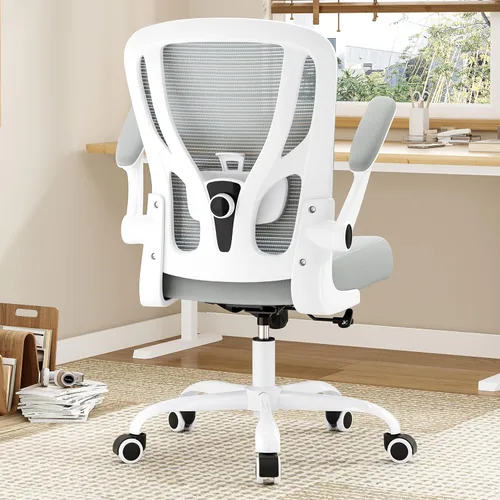 Miniatura 2 de Silla de oficina ergonómica de escritorio, silla de malla para computadora, silla de trabajo transpirable con ruedas, soporte lumbar ajustable