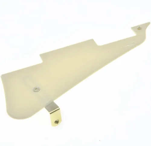 Miniatura 54 de Dopro Golpeador de guitarra LP y soporte de acero inoxidable LP con tornillos de montaje de acero negro para USA Les Paul Aged White