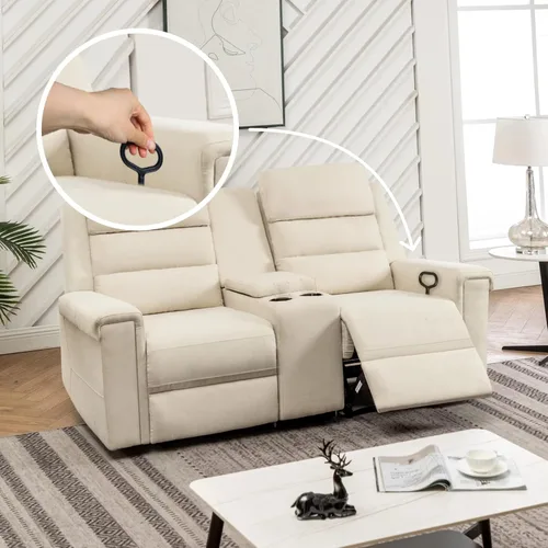 Miniatura 2 de Piezas de repuesto para cable reclinable, mango de liberación de anillo en D con punta en S para reparación de sofás y sillones reclinables, 2