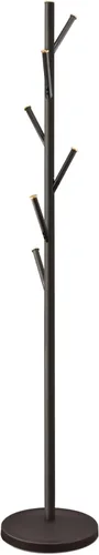 Kira Home Addison - Perchero de pie moderno de 68 pulgadas con 6 ganchos para colgar, elegante soporte de metal con base pesada y detalles dorados,