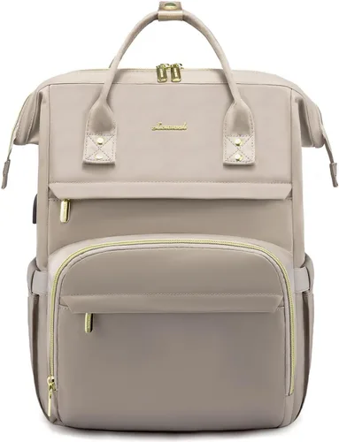 Miniatura 27 de LOVEVOOK Mochila para portátil de mujer, mochila de 15,6 pulgadas con cargador, mochila resistente al agua para profesores, mochila de trabajo