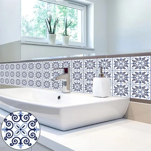 Miniatura 8 de 15 calcomanías autoadhesivas para azulejos, calcomanías de pared para salpicaduras de pared para cocina, sala de estar, baño, calcomanías de pared