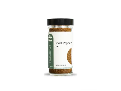 Savory Spice - Sal de pimienta fantasma (2.3 onzas) – Sal de pimienta fantasma ardiente para alas, papas fritas, fajitas, verduras asadas y cócteles
