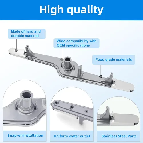 Miniatura 3 de 154568002 Conjunto de brazo de lavado inferior para lavavajillas, inferior para brazo rociador de lavavajillas Frigidaire -Reemplaza 154568001