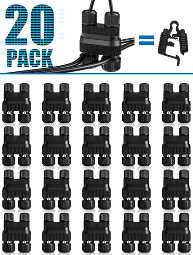 Miniatura 7 de SUNVIE Fastlock2 - Conector de cable de bajo voltaje para iluminación de paisaje, impermeable, conector de bajo voltaje, conectores de cable
