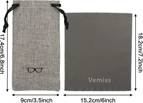 Miniatura 6 de Vemiss - Funda rígida para lentes de sol (lino)