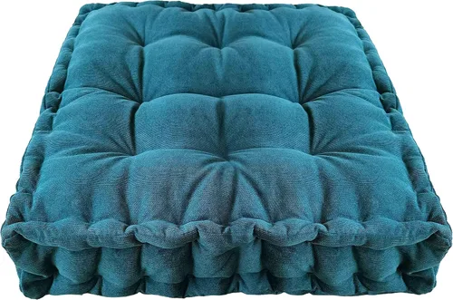 Miniatura 7 de Verpert Almohada de suelo de 25 x 25 pulgadas, cojín cuadrado de meditación asiento de suelo para adultos, cojín de asiento acolchado de gran