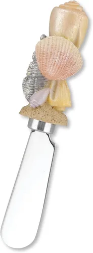 Miniatura 5 de Wine Things Cuchillos esparcidores de queso y mantequilla, mango de resina pintado a mano con hoja de acero inoxidable, juego de esparcidor de queso